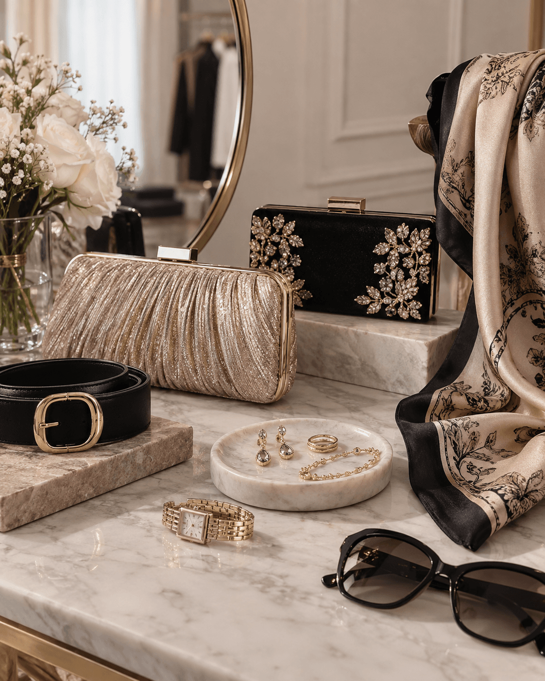 إكسسوارات وحقائب تكمل الطلة